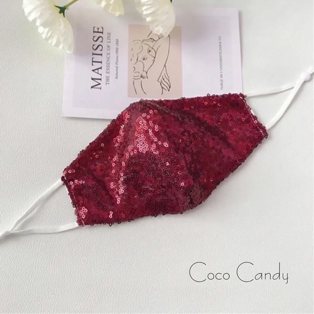 🆕Luxury Red Sequin Face Mask